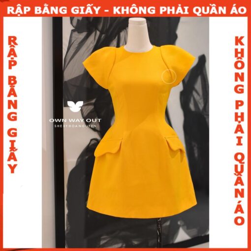 Rập giấy mã 1054 - đầm cách điệu dáng A - Hình ảnh 2