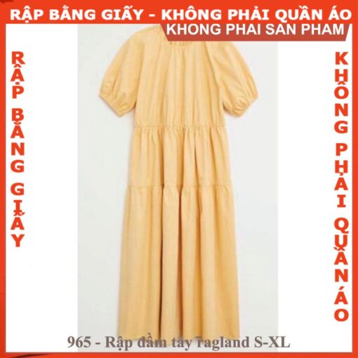 Rập giấy A0 đầm nữ mã 965 - Hình ảnh 2