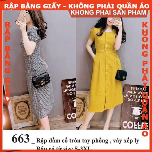 Rập giấy A0 mã 663 - rập đầm nữ