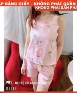 Rập giấy A0 mã 907 - Rập bộ đùi áo dây