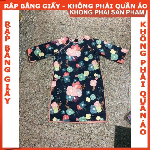 Rập giấy A0 áo dài cách tân cho bé mã AD02 - Hình ảnh 2