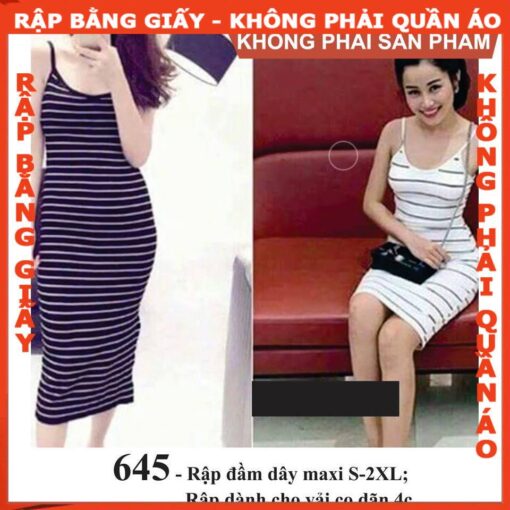 Rập giấy A0 mã 645 - đầm dây