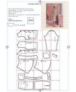 Alternative view of Rập giấy A0 mã 1452 - set váy áo