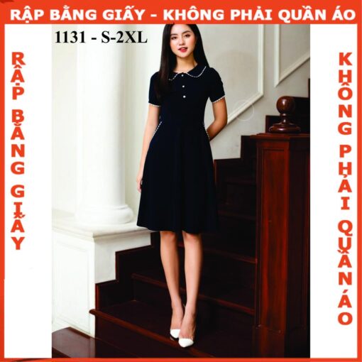 Rập giấy A0 đầm cổ sen mã 1131