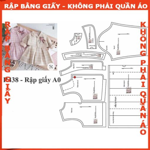 Rập giấy A0 may bộ váy mã R438 -BẢN VẼ