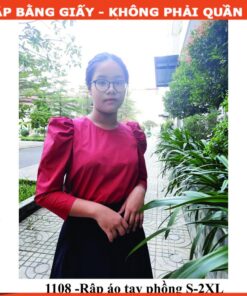 Alternative view of Rập giấy A0 áo tay phồng lỡ mã 1108