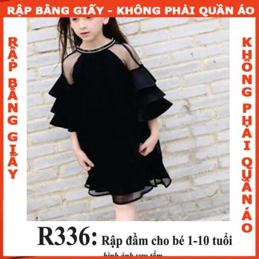 Rập mã R336 - đầm kiểu tay 3 tầng