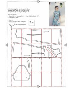 Alternative view of Rập giấy A0 mã 1057 - đầm A cổ tàu