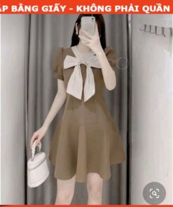 Rập giấy A0 mã 1622 - đầm xòe thắt nơ