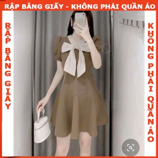 Rập giấy A0 mã 1622 - đầm xòe thắt nơ