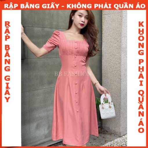 Rập giấy A0 mã 1265 - đầm tay phồng - Hình ảnh 7
