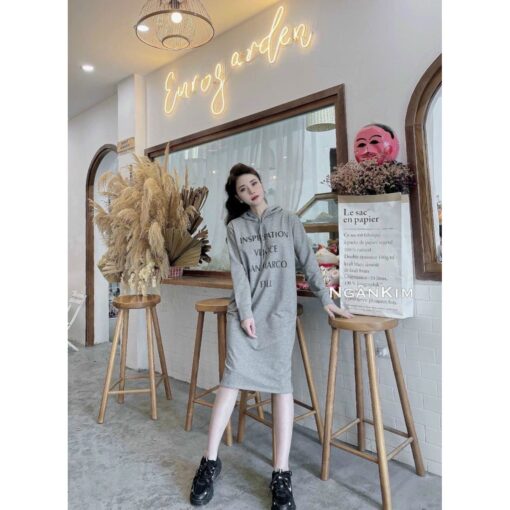 Rập giấy A0 mã 1396 - đầm hoodie - Hình ảnh 3