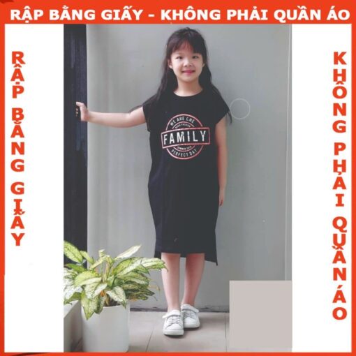 Rập  mã R392 - đầm thun suông cho mẹ bé