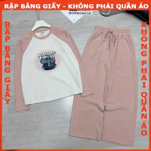 Rập giấy A0 mã 812 - bộ thun dài tay mẹ bé
