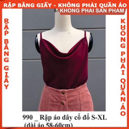 Rập  mã 990- áo dây cổ đổ K & B Handmade - Hình ảnh 3