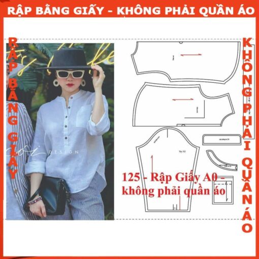 Rập giấy A0 áo cổ chân mã 125
