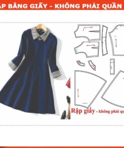 Rập giấy A0 đầm sơ mi mã 1127