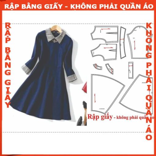 Rập giấy A0 đầm sơ mi mã 1127