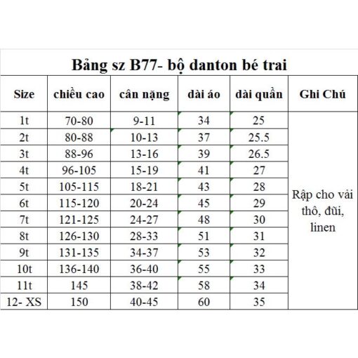 Rập giấy A0 bộ cổ danton bé mã B77 - Hình ảnh 2