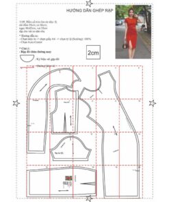 Alternative view of Rập  giấy mã 1109 - đầm ôm rút nhún 1 bên