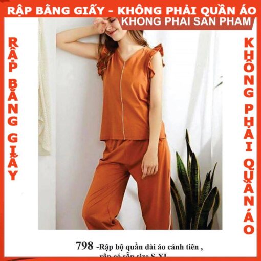 Rập giấy may bộ cánh tiên mã 798 - Hình ảnh 2