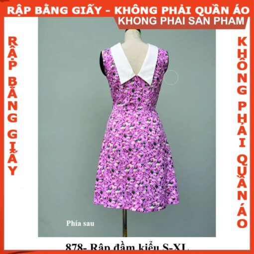 Rập giấy A0 mã 878 - Rập đầm dáng A - Hình ảnh 2