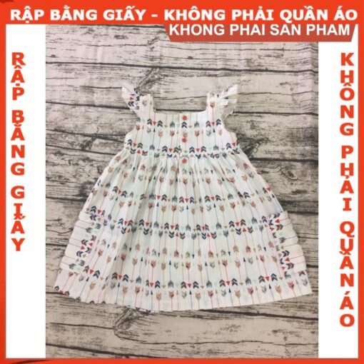 Rập giấy A0 đầm bé gái mã R295 - Hình ảnh 4