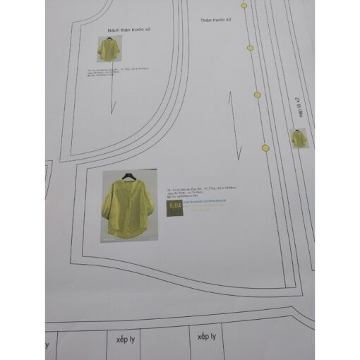 Rập đầm mã 604 - đầm cổ ve dáng suông - Hình ảnh 4