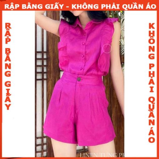 Rập giấy A0 may bộ short cánh tiên mã 1588 - Hình ảnh 2