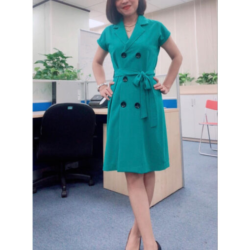 Rập giấy A0 mã 780 - đầm suông cổ danton - Hình ảnh 2