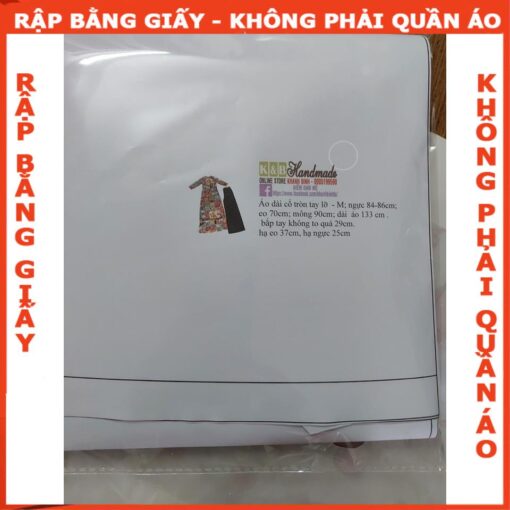 Rập giấy A0 mã AD27 - áo dài cổ kiềng - Hình ảnh 3