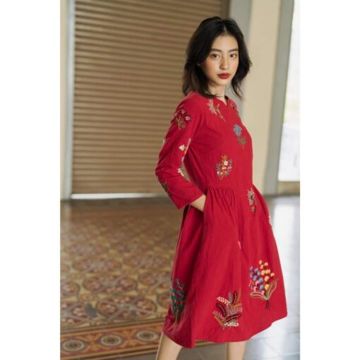Rập giấy A0 mã 364 - đầm tay lỡ - Hình ảnh 2