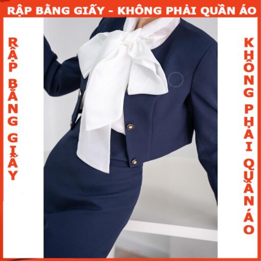 Rập giấy A0 mã 1608 - set váy và áo khoác ngoài - Hình ảnh 3