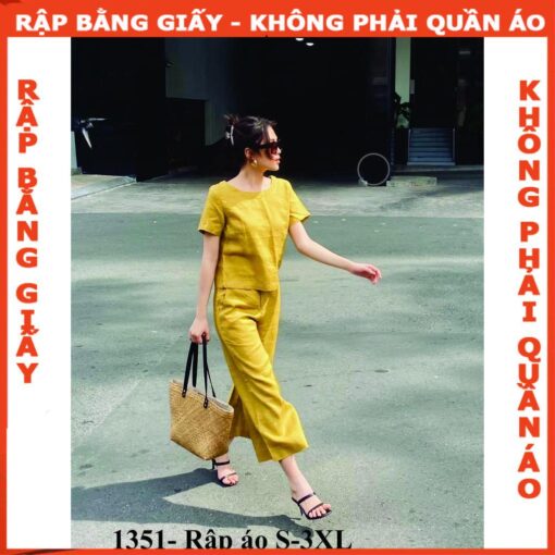 Rập giấy A0 Áo mã 1351 - dáng áo croptop