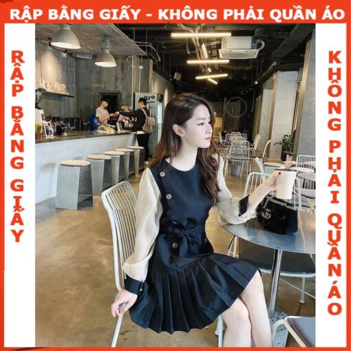 Rập giấy mã 1078 - đầm đuôi cá xếp ly - Hình ảnh 2