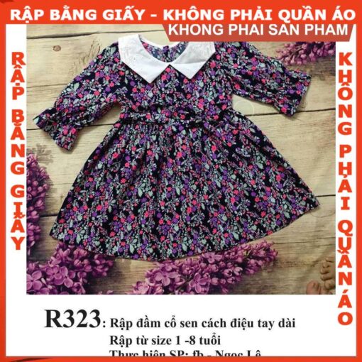 Rập giấy A0 mã R323 rập đầm bé