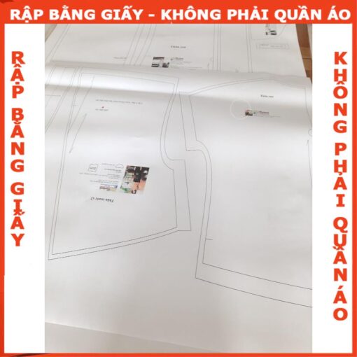 Rập giấy A0 mã 1283 - đầm tay dài thắt nơ - Hình ảnh 3