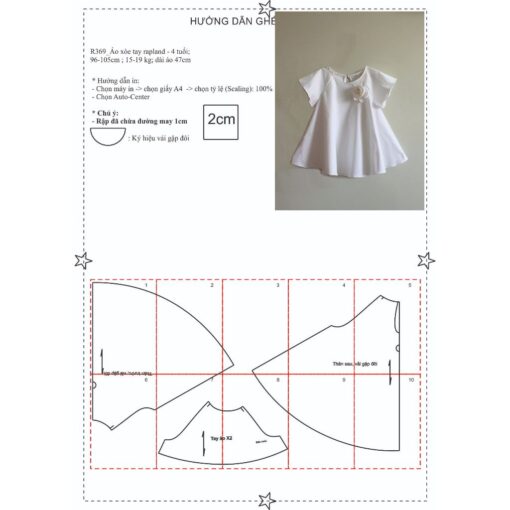 Rập giấy A0 mã R369 - áo bé - Hình ảnh 4