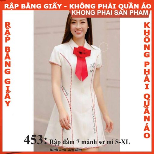 Rập giấy A0 mã 453 - đầm sơ mi