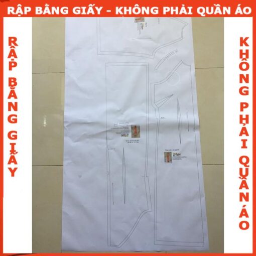 Rập giấy A0 bộ áo dài bé gái mã AD21 - Hình ảnh 6