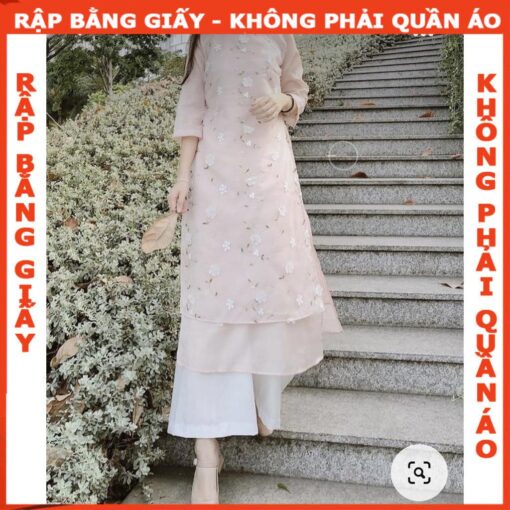Rập giấy A0 may bộ áo dài mã AD13 - Hình ảnh 2