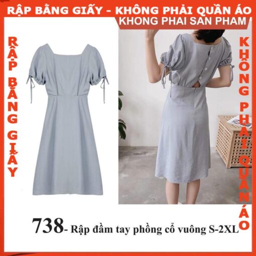 Rập mã 738 rập đầm cổ vuông