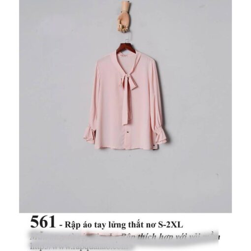 Rập giấy A0 mã 561 - áo thắt nơ - Hình ảnh 2