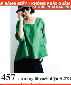 Rập  áo tay lỡ cách điệu mã 457