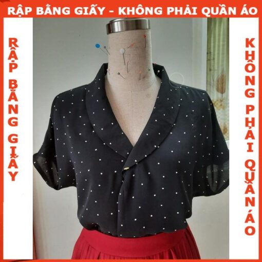 Rập giấy A0 áo cổ sam tay liền mã 1384