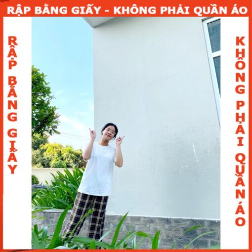 Rập giấy A0 bộ quần suông áo thun mã 1655 - Hình ảnh 3