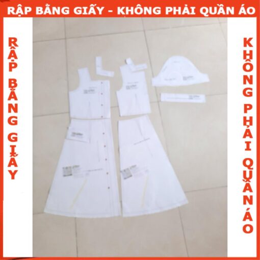 Rập giấy A0 đầm cổ vuông  mã 808 - Hình ảnh 4