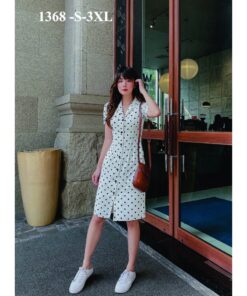 Alternative view of Rập giấy A0 mã 1368 - đầm cổ ve dáng A