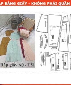 Rập giấy A0 set váy áo mã T51
