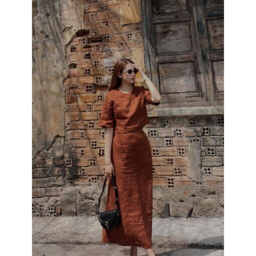 Rập giấy A0 mã 177 - set váy áo nữ - Hình ảnh 4